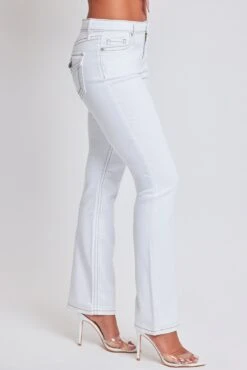 Women's Heavy Stitch Bootcut Jeans With Embroidered Pockets -Wana Fashion Shop P192286 K37 3