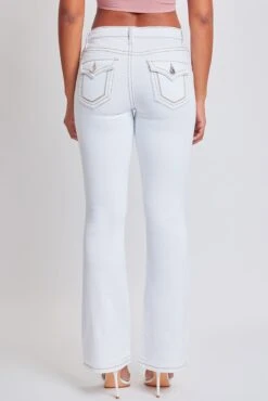 Women's Heavy Stitch Bootcut Jeans With Embroidered Pockets -Wana Fashion Shop P192286 K37 4