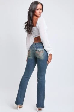 Women’s Premium Heavy Stitch Mid-Rise Bootcut Jeans -Wana Fashion Shop P195686 08PT 4