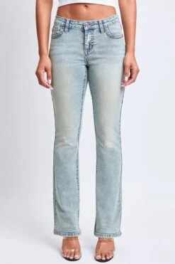 Women’s Premium Heavy Stitch Mid-Rise Bootcut Jeans -Wana Fashion Shop P195686 08VT 1
