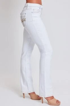 Women’s Premium Heavy Stitch Mid-Rise Bootcut Jeans -Wana Fashion Shop P195686 K37 3