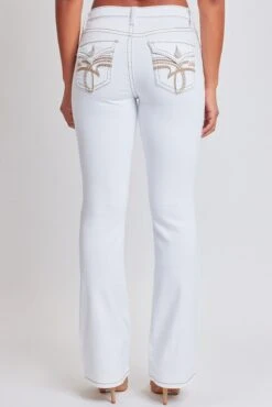 Women’s Premium Heavy Stitch Mid-Rise Bootcut Jeans -Wana Fashion Shop P195686 K37 4