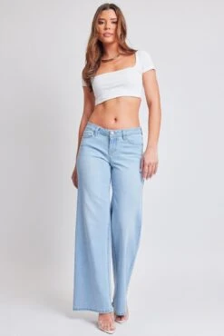 Women's Essential Low Rise Wide Leg Jeans -Wana Fashion Shop P196440 L08 5