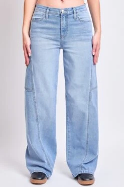 Women's High Rise Wide Leg Cargo Jeans -Wana Fashion Shop P201011 08L1 1