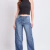 Women's High Rise Wide Leg Cargo Jeans 1 Women's High Rise Wide Leg Cargo Jeans -Wana Fashion Shop P201011 08N 4