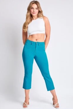 Women's Hyperstretch Cropped Kick Flare Leg Pants -Wana Fashion Shop P206731 BLUDI 8 c4216603 f80c 4472 83b4 d76caf8ba516