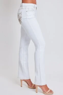 Women's Heavy Stitch Mid Rise Bootcut W/ Embroidery -Wana Fashion Shop P210186 K37 3