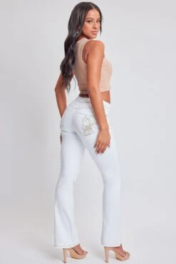 Women's Heavy Stitch Mid Rise Bootcut W/ Embroidery -Wana Fashion Shop P210186 K37 5