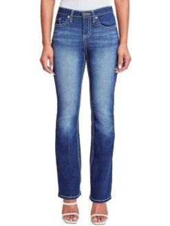 Women's Heavy Stitch Mid Rise Bootcut W/ Embroidery -Wana Fashion Shop P210186 S08 1 1