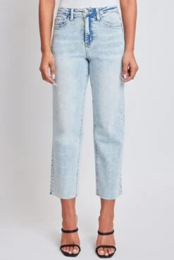 Women's Luxe Cropped Straight Leg Jeans 21 Women's Luxe Cropped Straight Leg Jeans -Wana Fashion Shop P212860 08JT 1