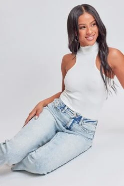 Women's Luxe Cropped Straight Leg Jeans 19 Women's Luxe Cropped Straight Leg Jeans -Wana Fashion Shop P212860 08JT 4