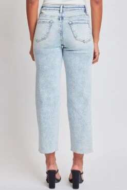 Women's Luxe Cropped Straight Leg Jeans 23 Women's Luxe Cropped Straight Leg Jeans -Wana Fashion Shop P212860 08JT 5