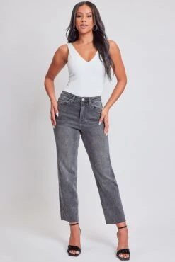 Women's Luxe Cropped Straight Leg Jeans