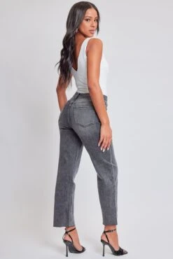 Women's Luxe Cropped Straight Leg Jeans 17 Women's Luxe Cropped Straight Leg Jeans -Wana Fashion Shop P212860 08W 3