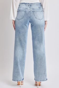 Women's Luxe Mid Rise Premium Stretch Wide Leg Jeans 41 Women's Luxe Mid Rise Premium Stretch Wide Leg Jeans -Wana Fashion Shop P218560 3026M 3