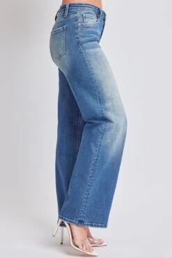 Women's Luxe Mid Rise Premium Stretch Wide Leg Jeans 34 Women's Luxe Mid Rise Premium Stretch Wide Leg Jeans -Wana Fashion Shop P218560 3027N 2