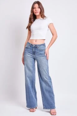 Women's Luxe Bella High Rise Wide Leg Jeans -Wana Fashion Shop P44199 08N 4