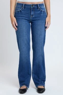 Women's Maddy Mid Rise Straight Leg Jeans -Wana Fashion Shop P44255 09M 1