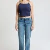 Women's Maddy Mid Rise Straight Leg Jeans 2 Women's Maddy Mid Rise Straight Leg Jeans -Wana Fashion Shop P44255 09R 1
