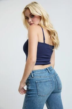 Women's Maddy Mid Rise Straight Leg Jeans -Wana Fashion Shop P44255 09R 7