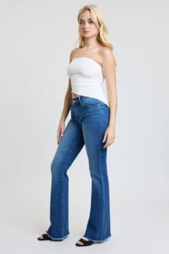 Women's Luxe High Rise WannaBettaButt Flare Jeans 31 Women's Luxe High Rise WannaBettaButt Flare Jeans -Wana Fashion Shop P46251 M08 3