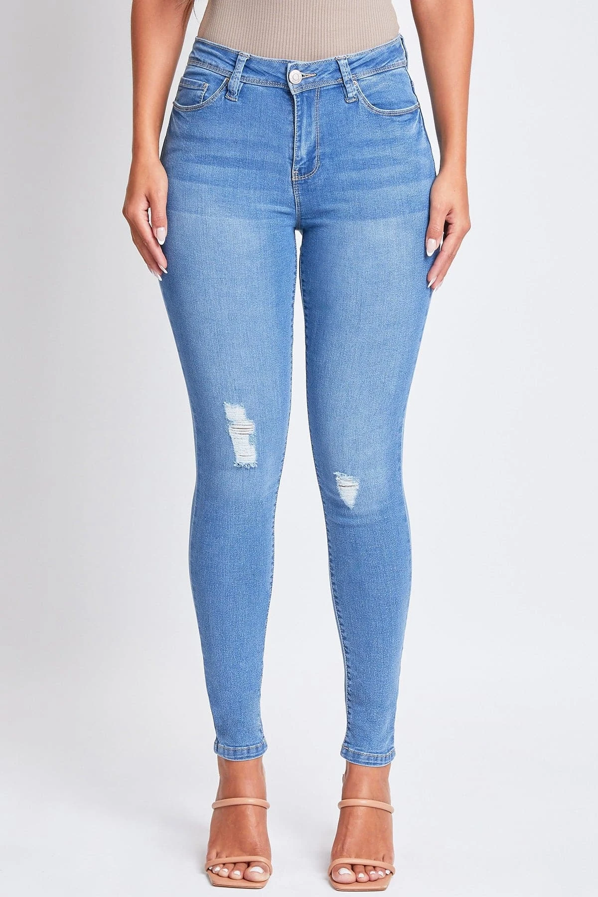 Women's Essential Sustainable Distressed Skinny Jeans 14 Women's Essential Sustainable Distressed Skinny Jeans - Image 12