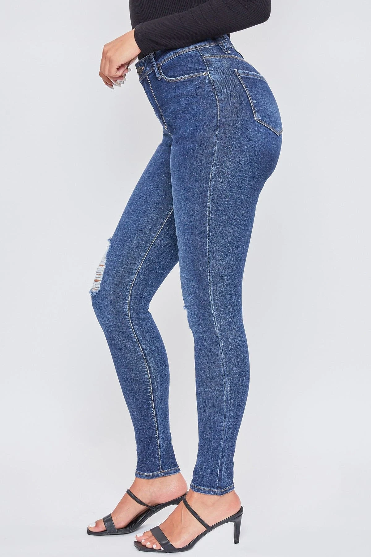 Women's Essential Sustainable Distressed Skinny Jeans 5 Women's Essential Sustainable Distressed Skinny Jeans - Image 3