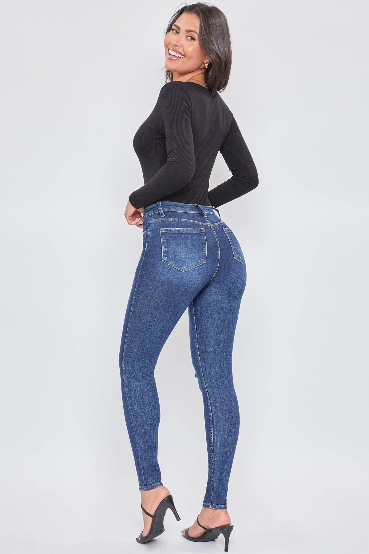 Women's Essential Sustainable Distressed Skinny Jeans 3 Women's Essential Sustainable Distressed Skinny Jeans