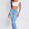 Women's Essential Mid Rise Bootcut Jeans -Wana Fashion Shop P60840 C08 6