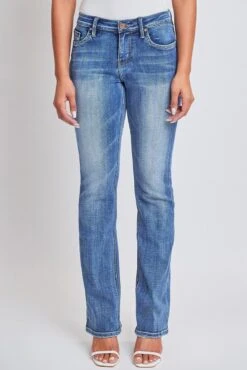 Women's Bootcut Jeans With Flap Pockets -Wana Fashion Shop P60875 2661N 1 aba614ea ae4b 4b06 b818 f7d03519fb0d
