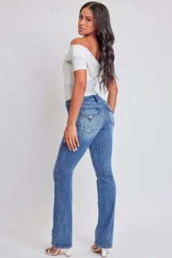 Women's Bootcut Jeans With Flap Pockets -Wana Fashion Shop P60875 2661N 5 f9f507b6 b06e 446c b28e 6c16b19b2046