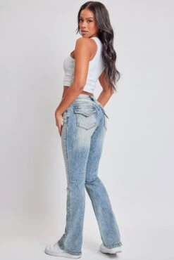 Women's Bootcut Jeans With Flap Pockets -Wana Fashion Shop P60875 91C2 6 7cfd02a9 58c6 4e7f 842e f65ec2a666b7