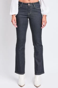 Women's Bootcut Jeans With Flap Pockets -Wana Fashion Shop P60875 D137 1