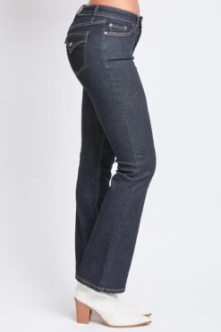 Women's Bootcut Jeans With Flap Pockets -Wana Fashion Shop P60875 D137 2