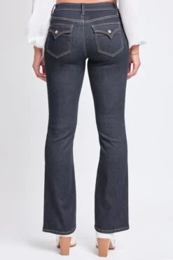 Women's Bootcut Jeans With Flap Pockets -Wana Fashion Shop P60875 D137 3