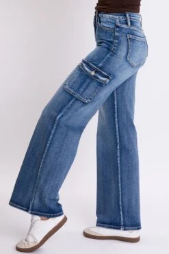 Women's Skater Cargo Wide Leg Jeans Denim -Wana Fashion Shop P65350 08N1 2 1 b076c527 accd 42ed 8f54 52421d2c788b