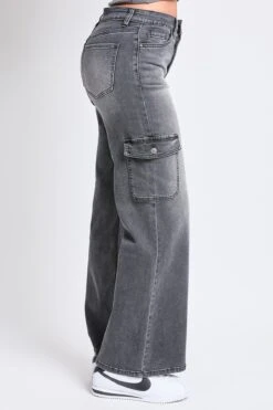Women's High Rise Wide Leg Skater Cargo Jeans -Wana Fashion Shop P65362 08W 2