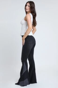 Women's Sustainable Block Panel Flare Jeans 26 Women's Sustainable Block Panel Flare Jeans -Wana Fashion Shop P77751N W02 4 17ca3a09 882d 4b29 9177 0667db114cb0