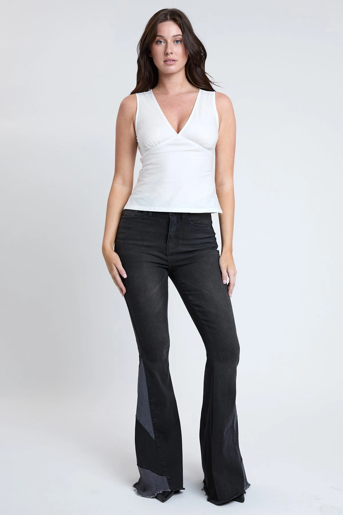 Women's Sustainable Block Panel Flare Jeans 9 Women's Sustainable Block Panel Flare Jeans - Image 7