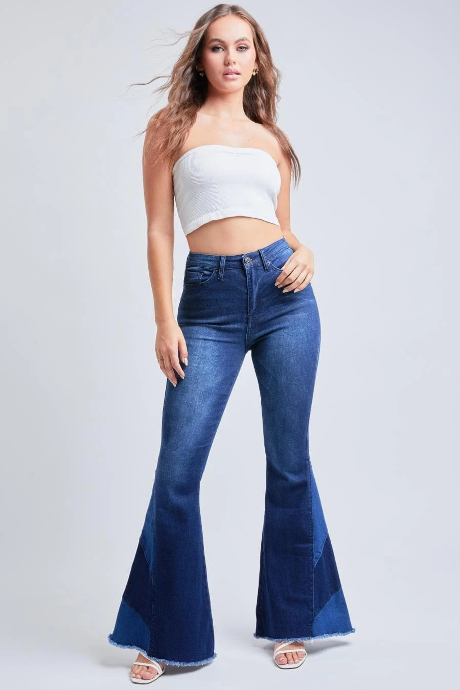 Women's Sustainable Block Panel Flare Jeans 18 Women's Sustainable Block Panel Flare Jeans - Image 16