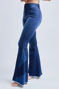 Women's Sustainable Block Panel Flare Jeans 39 Women's Sustainable Block Panel Flare Jeans -Wana Fashion Shop P77751N 173 3