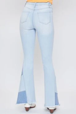 Women's Sustainable Block Panel Flare Jeans 35 Women's Sustainable Block Panel Flare Jeans -Wana Fashion Shop P77751N Q02 4