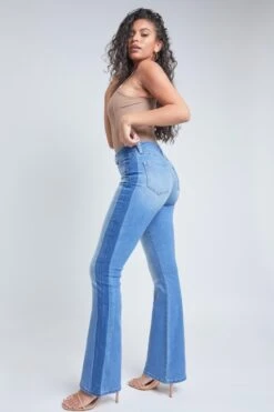 Women'sFlare Jeans With Shadow Side Panel -Wana Fashion Shop P79856 181 1