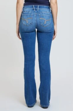 Women's Luxe Mid Rise WannaBettaButt Bootcut Jeans -Wana Fashion Shop P808856 M08 4