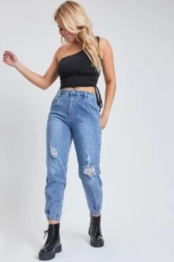 Women's Balloon Fit Ankle Jeans -Wana Fashion Shop P81399 2697 5