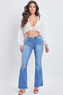 Women's Essential Fray Hem Flare - Regular -Wana Fashion Shop P912940R M933 1