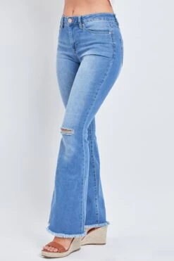 Women's Essential Fray Hem Flare - Regular -Wana Fashion Shop P912940R M933 2