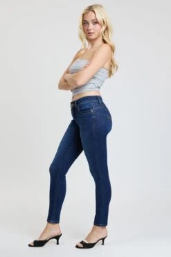 Women's Luxe Mid Rise WannaBettaButt Skinny Jeans -Wana Fashion Shop P954051N S08 4