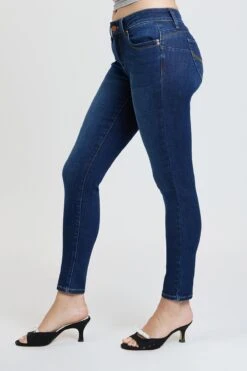 Women's Luxe Mid Rise WannaBettaButt Skinny Jeans -Wana Fashion Shop P954051N S08 5