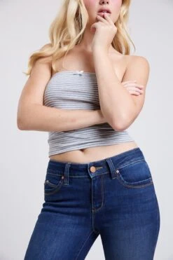 Women's Luxe Mid Rise WannaBettaButt Skinny Jeans -Wana Fashion Shop P954051N S08 7